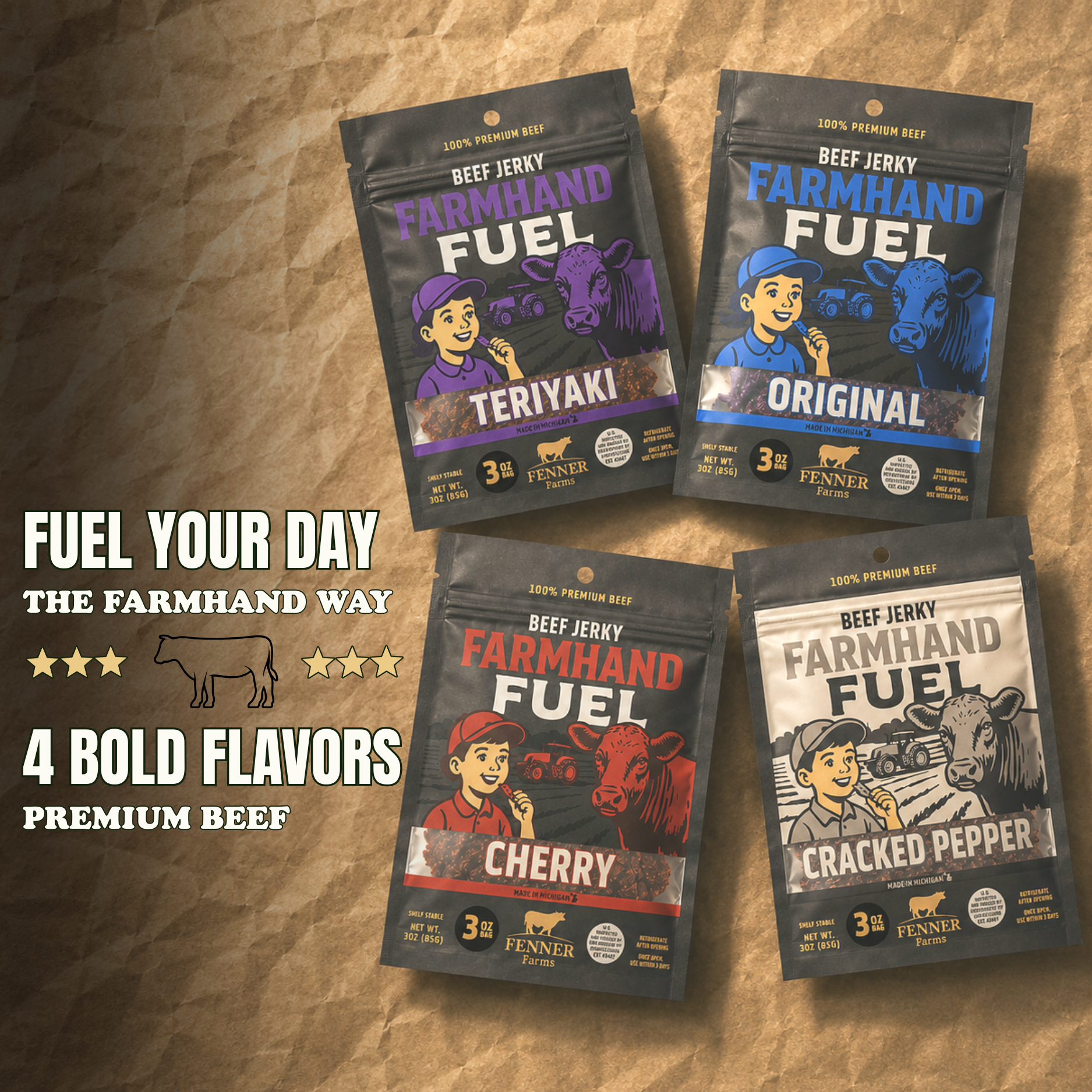 Ultimate Pack - Beef Jerky - Fenner Farms Farmhand Fuel