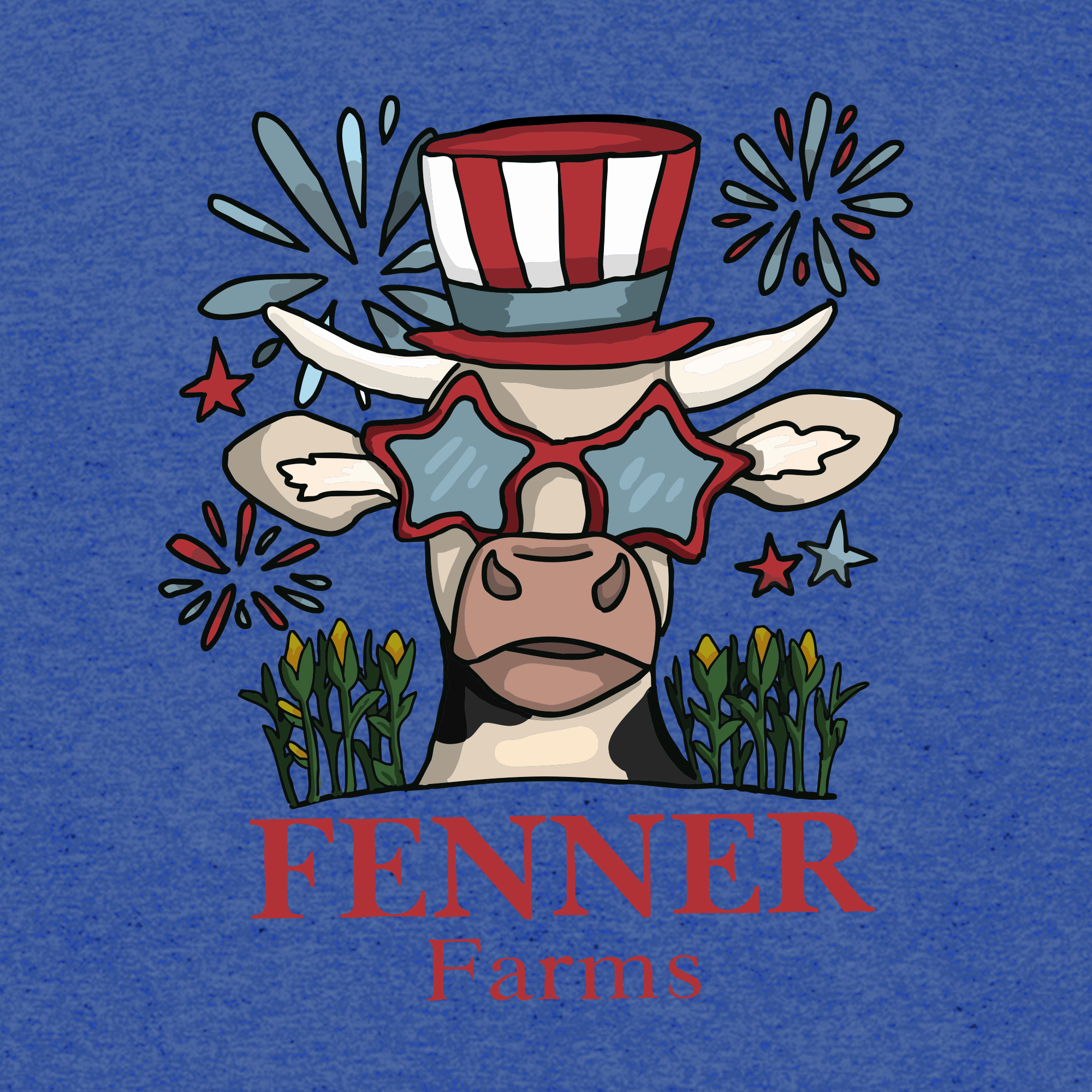 NEW - T-Shirt - Limited Edition - USA Cow (Royal Frost)