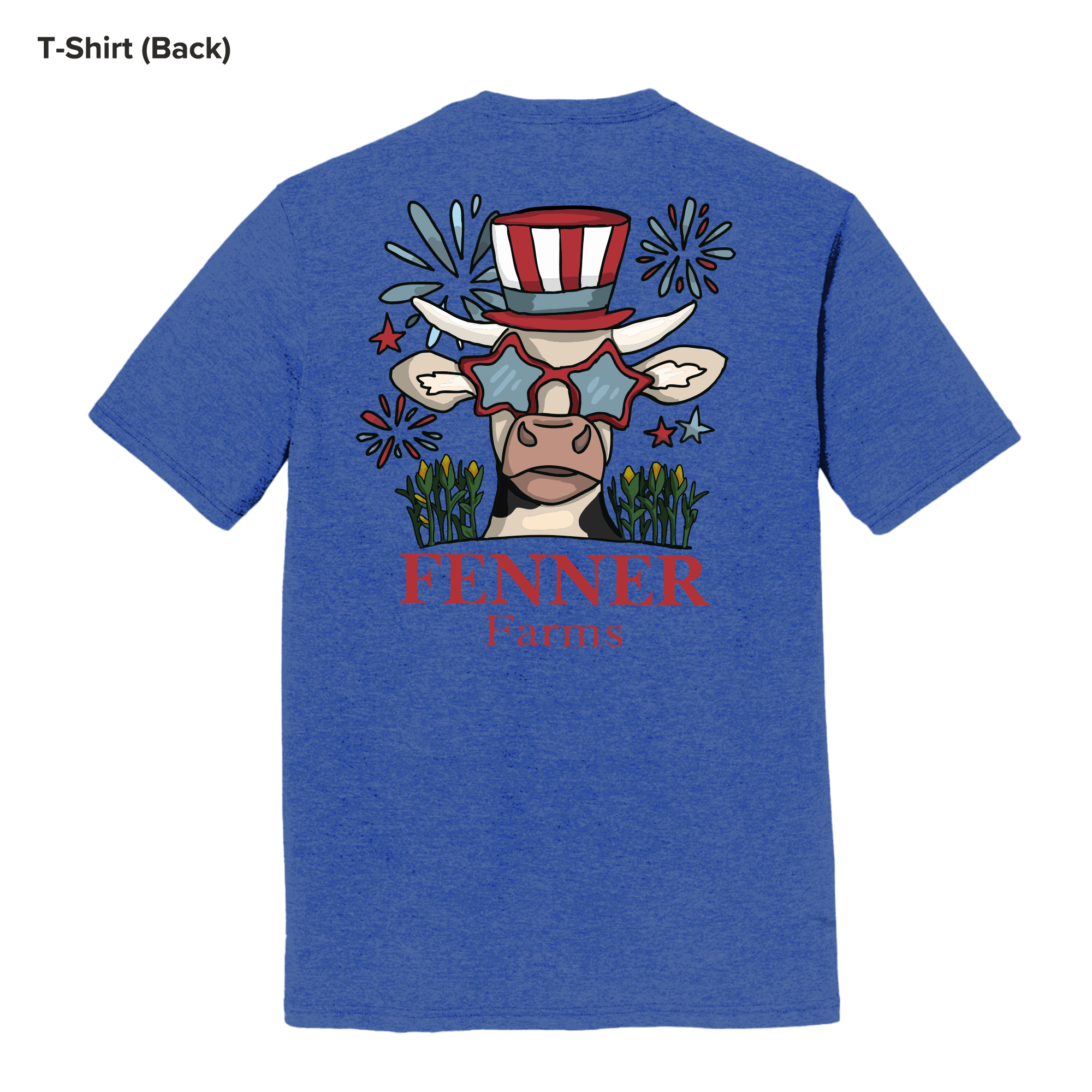 NEW - T-Shirt - Limited Edition - USA Cow (Royal Frost)